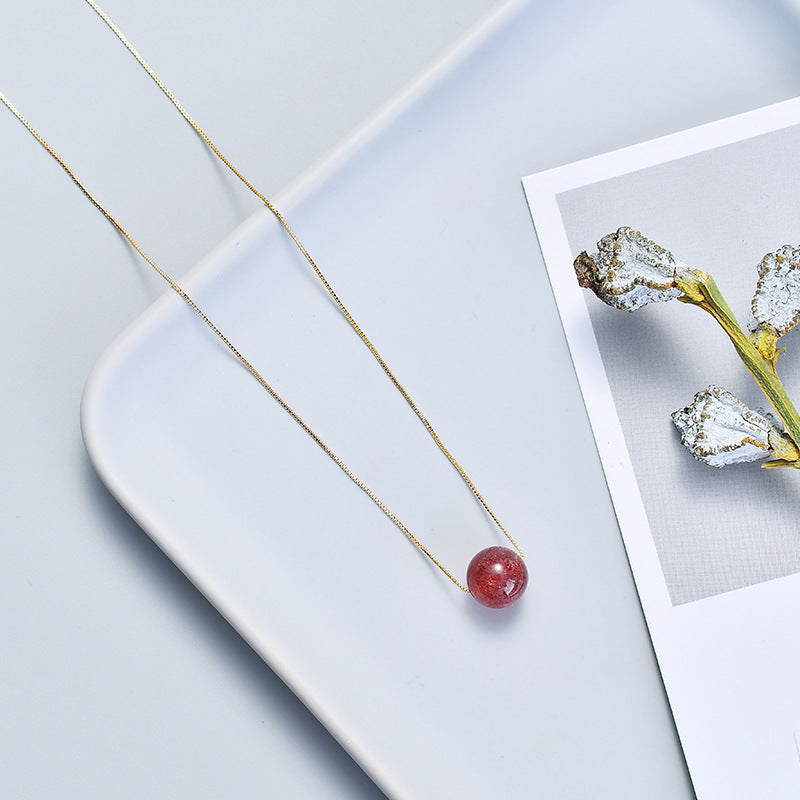 Elegant Sterling Silver Crystal Necklace for Women