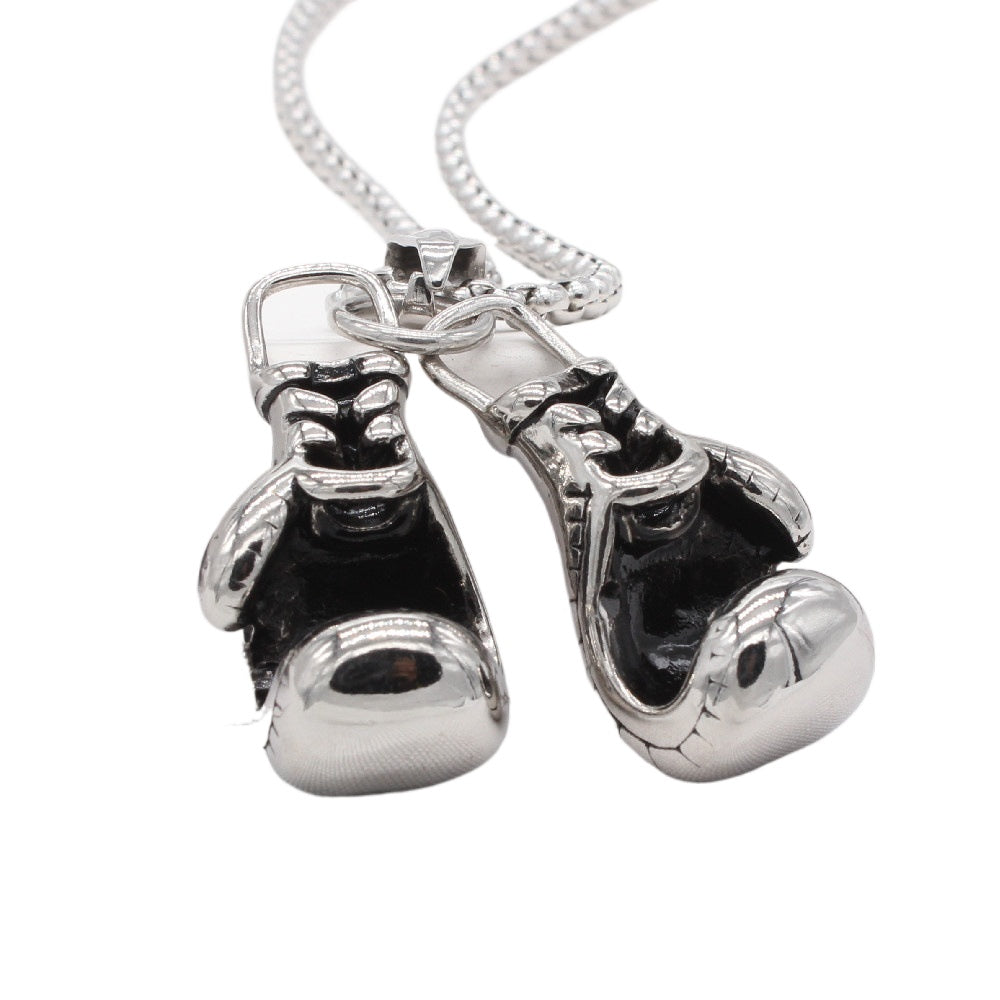 Planderful Boxing Gloves Pendant Titanium Steel Premium Unisex Jewelry Gift For Men And Women