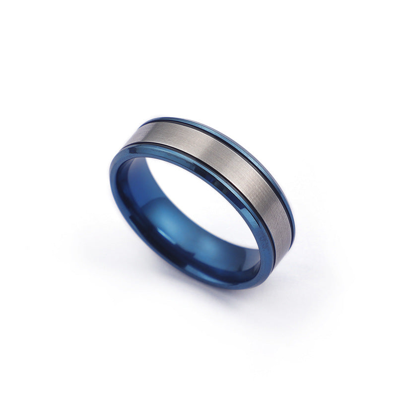 Classic Blue Couple Ring, Hot-Selling Titanium Steel Ring In Supply