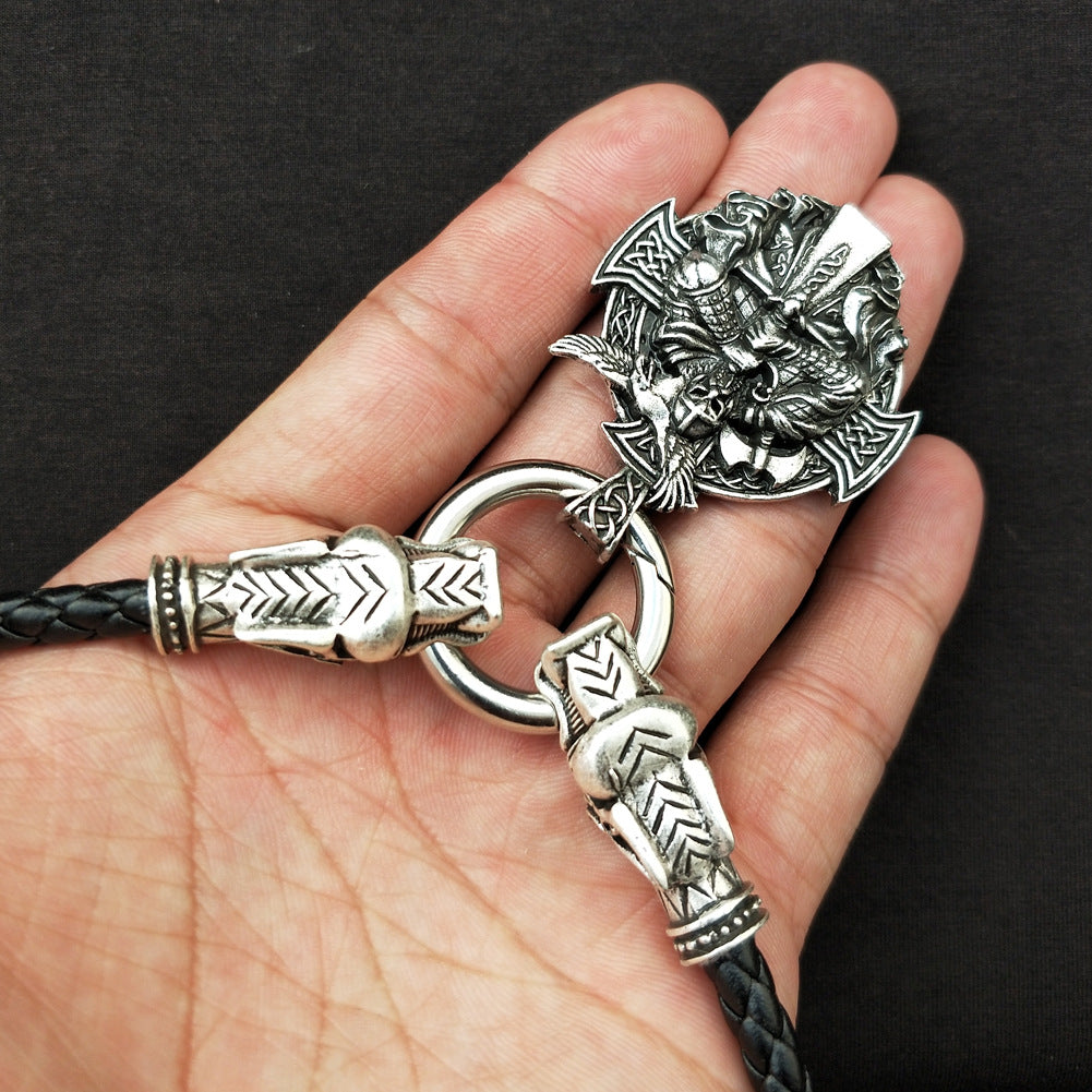 Viking Odin Myth Necklace - Norse Legacy Metal Pendant