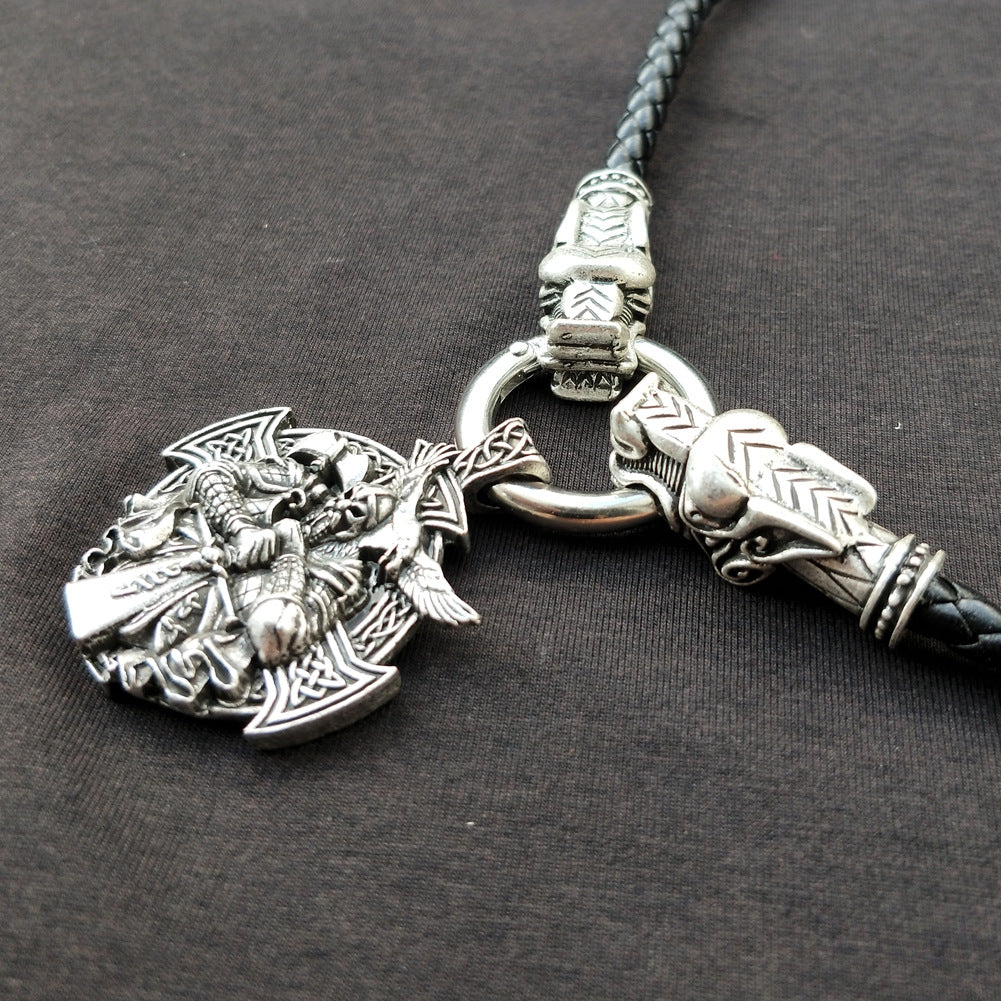 Viking Odin Myth Necklace - Norse Legacy Metal Pendant