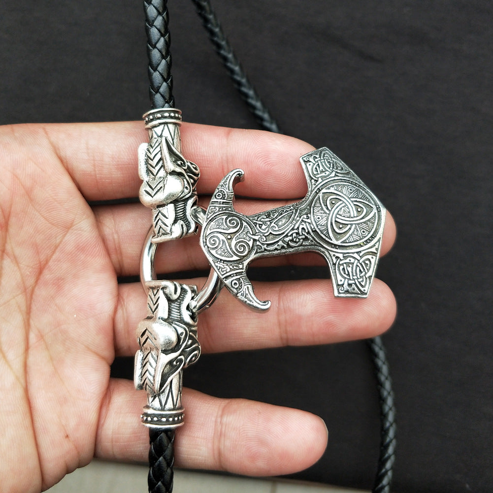 Viking Pirate Crow Pendant Necklace for Men - Norse Legacy Collection