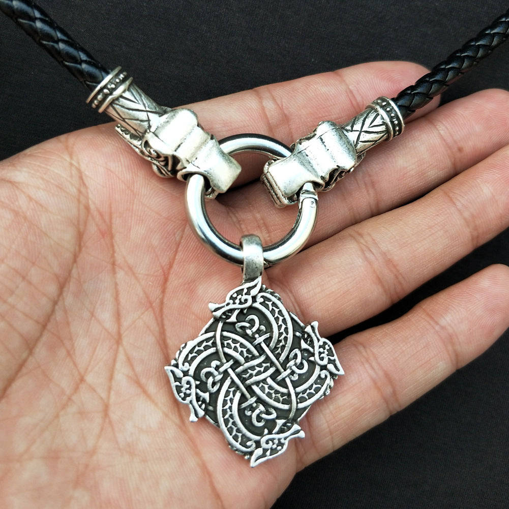 Savage Wolf Warrior Necklace - Men's Viking Amulet Pendant