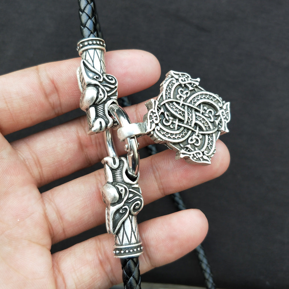 Savage Wolf Warrior Necklace - Men's Viking Amulet Pendant