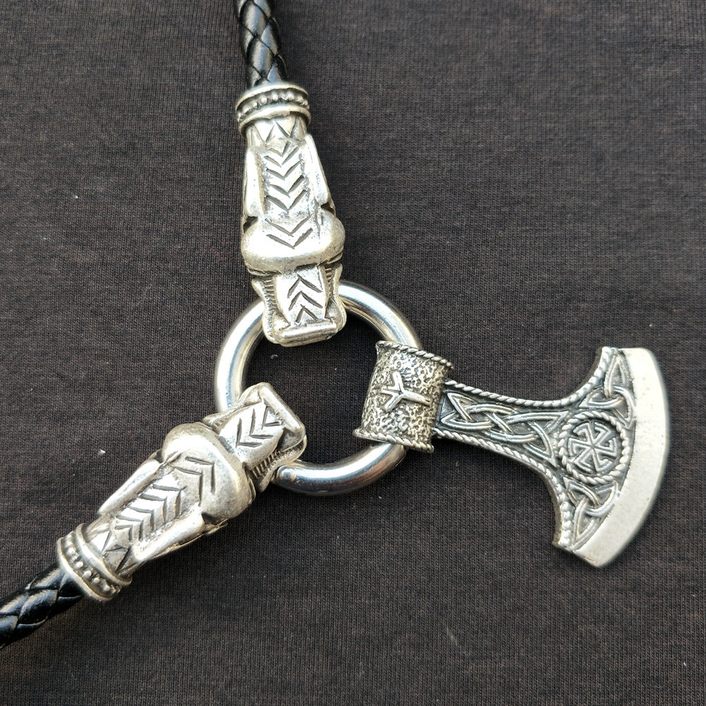 Viking Rune Hammer Necklace - Handcrafted Norse Legacy Jewelry for Men