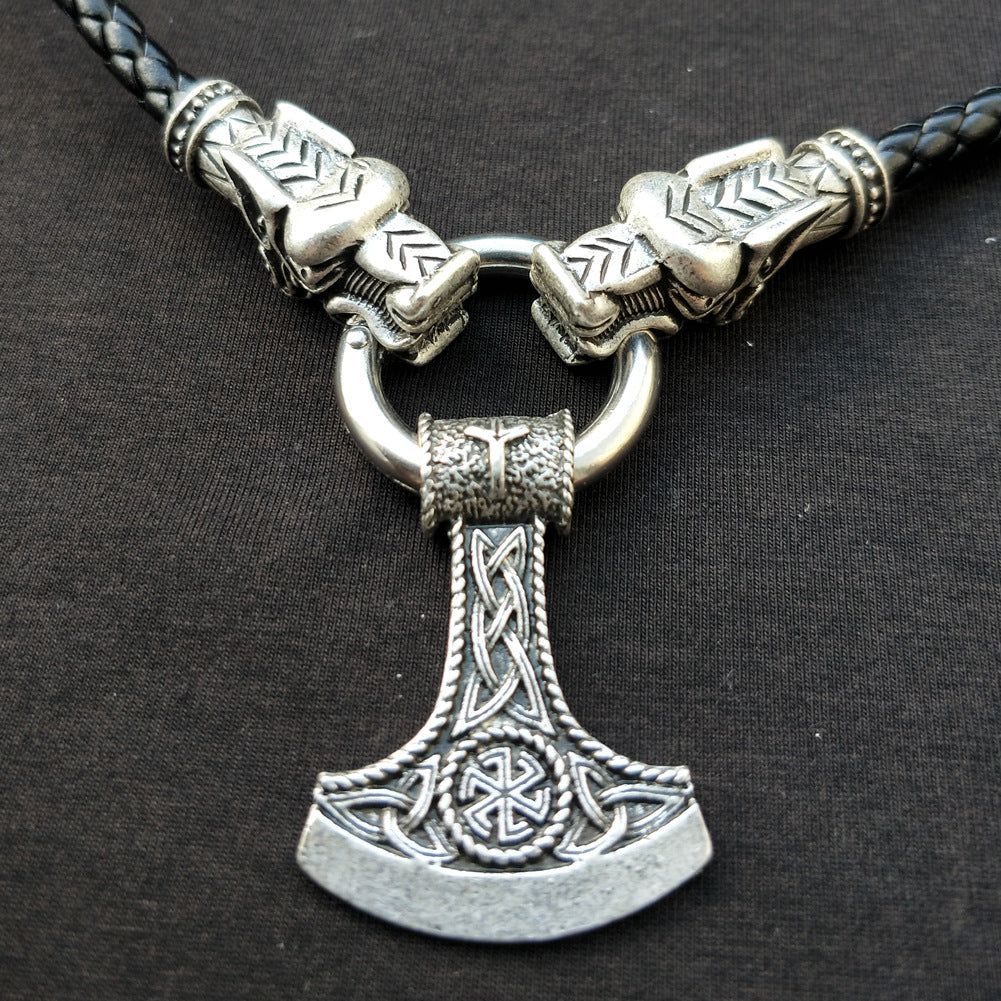 Viking Rune Hammer Necklace - Handcrafted Norse Legacy Jewelry for Men
