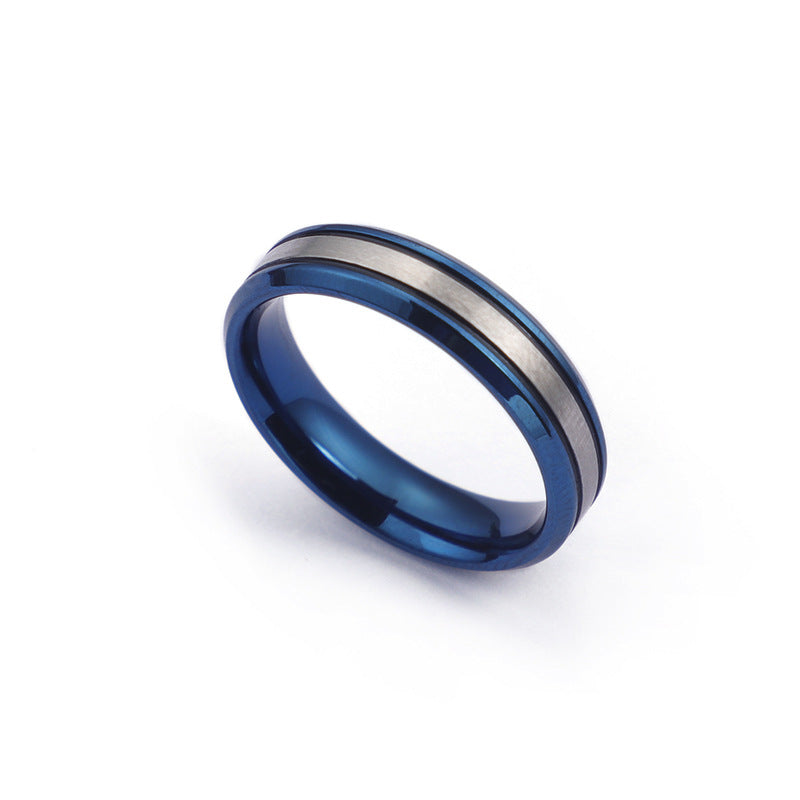 Classic Blue Couple Ring, Hot-Selling Titanium Steel Ring In Supply