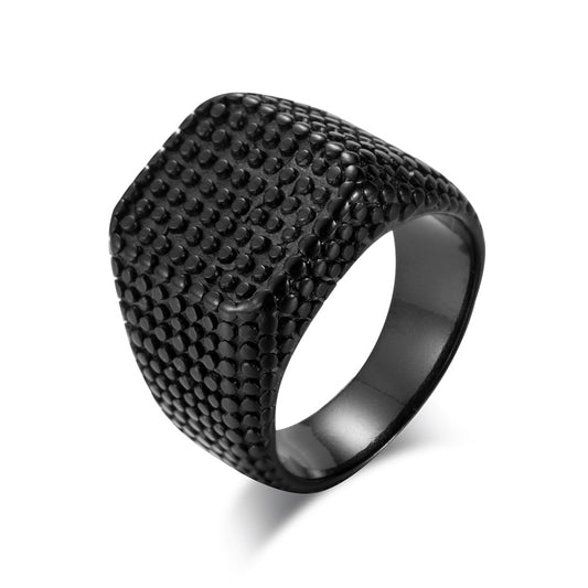 Source Point Texture Casting Domineering Men's Ring