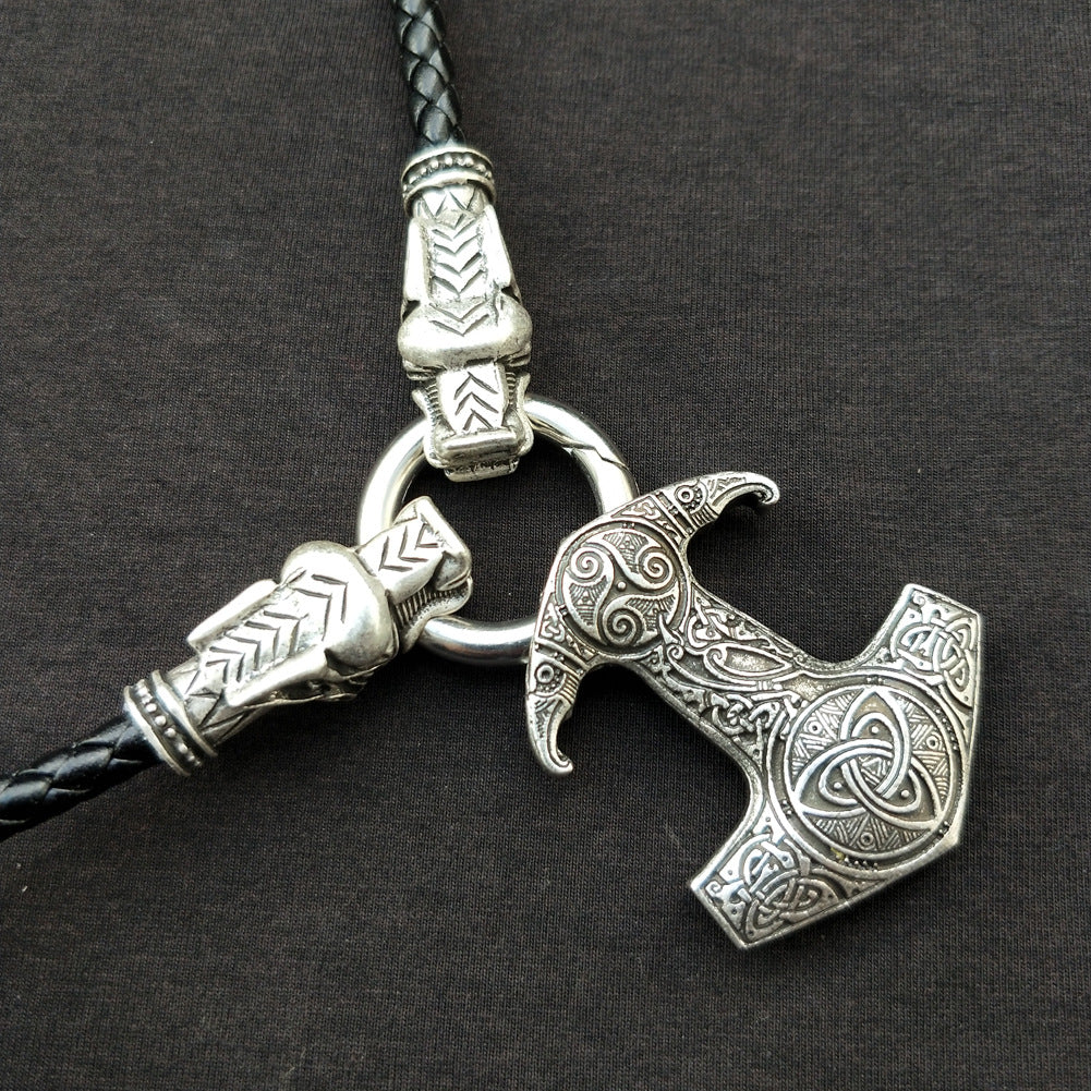 Viking Pirate Crow Pendant Necklace for Men - Norse Legacy Collection