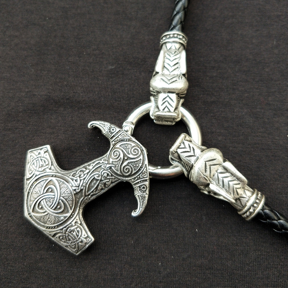 Viking Pirate Crow Pendant Necklace for Men - Norse Legacy Collection