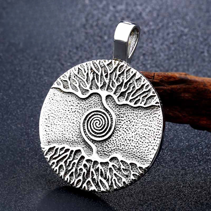 Nordic Viking Tree of Life Titanium Steel Pendant for Men and Women, Wholesale European and American Jewelry