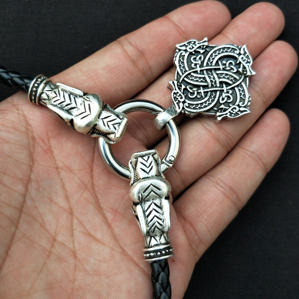 Savage Wolf Warrior Necklace - Men's Viking Amulet Pendant