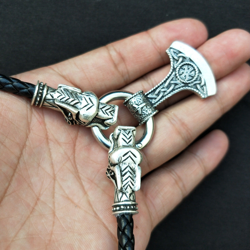 Viking Rune Hammer Necklace - Handcrafted Norse Legacy Jewelry for Men