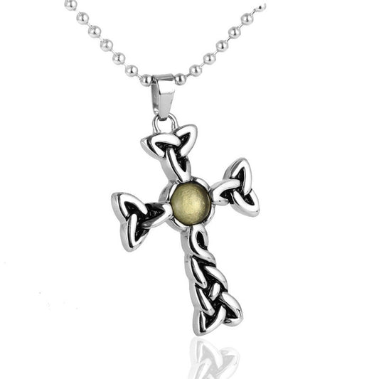 Punk Style Titanium Steel Cross Pendant for Men and Women by Planderful