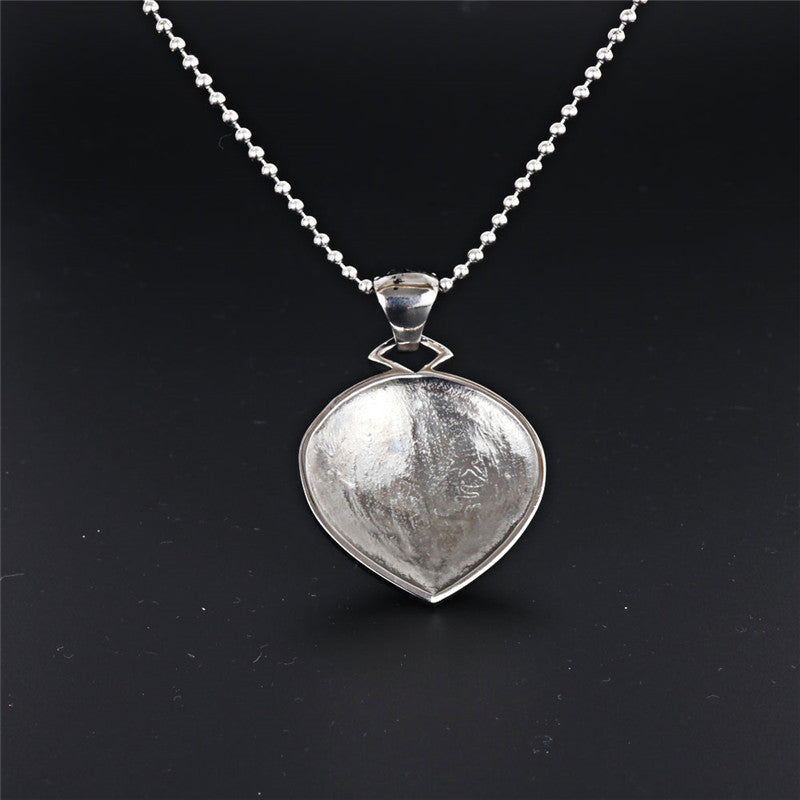 Punk Hipster Titanium Steel Black Diamond Heart Pendant Necklace for Men - Wholesale Stainless Steel Love Jewelry