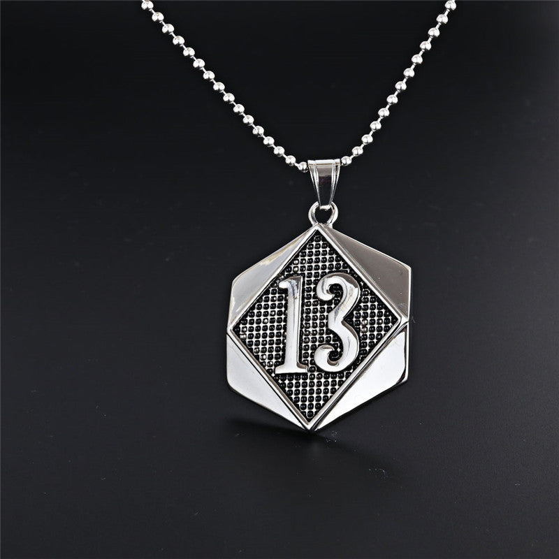 Titanium Steel Punk Rock Pendant Necklace for Men - Rhombus Design, Wholesale European and American Style