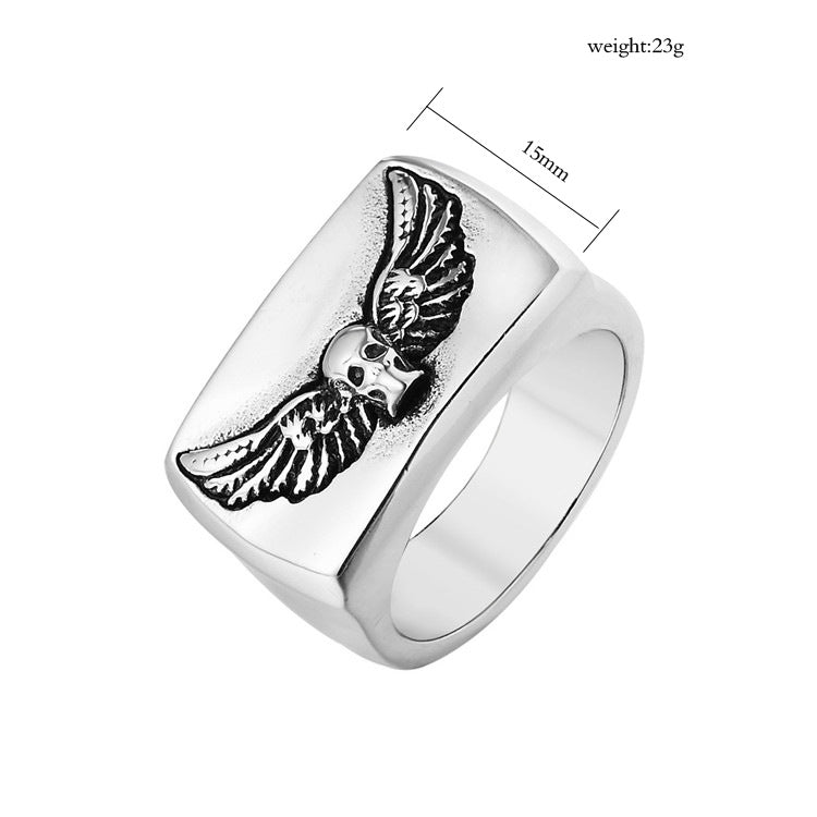 Titanium Steel Skull Ring
