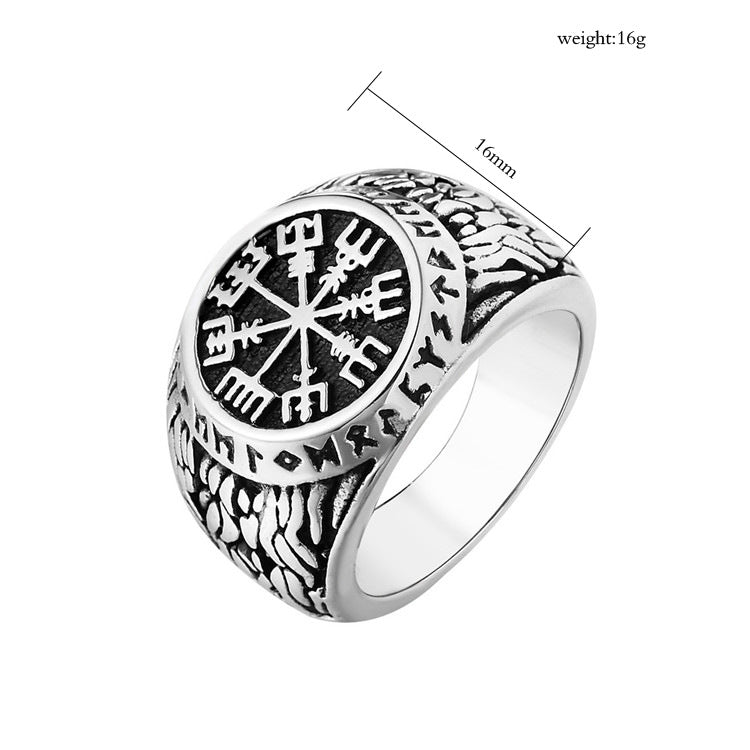 Titanium Steel Ring For Men And Women Unisex Vintage Viking Punk Protection Statement Planderful