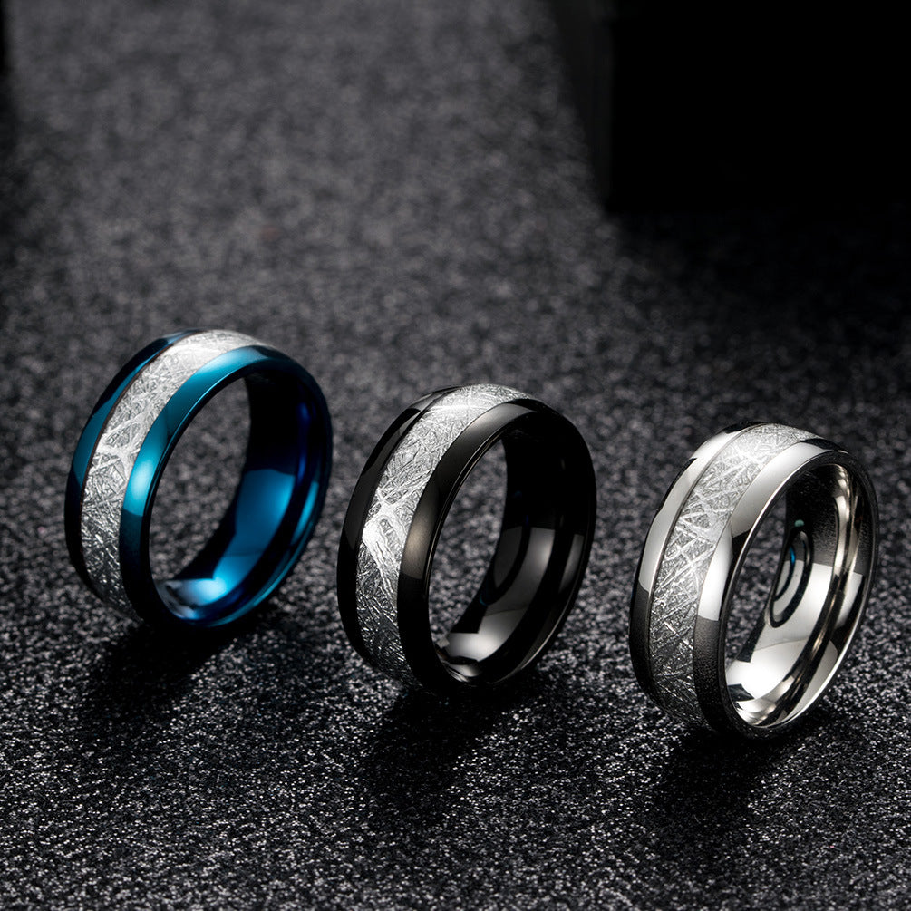Brushed Stainless Steel Ring for Men