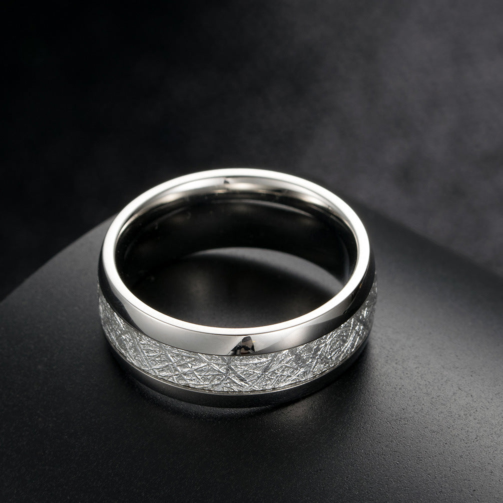 Brushed Stainless Steel Ring for Men