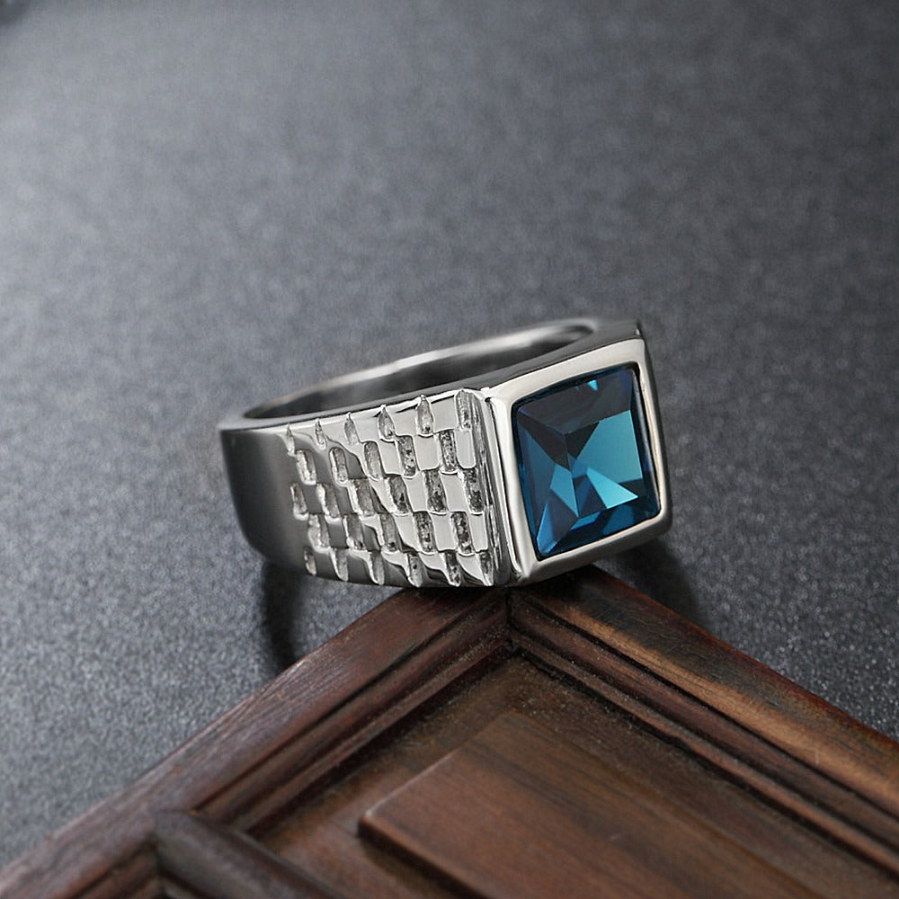 Zircon Titanium Steel Ring Unisex Planderful For Men And Women Everyday Durable Protection