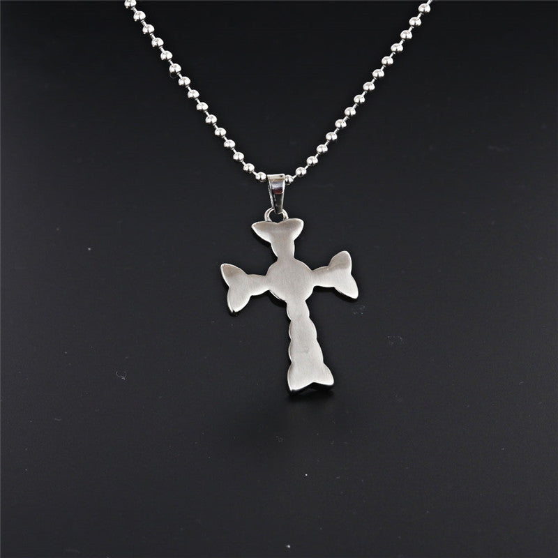 Punk Style Titanium Steel Cross Pendant for Men and Women by Planderful