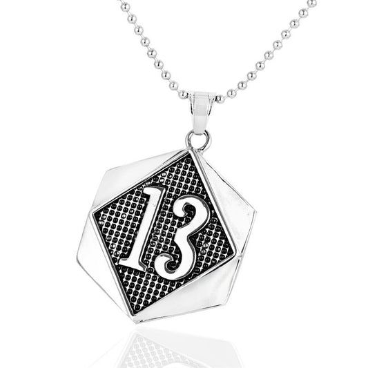 Titanium Steel Punk Rock Pendant Necklace for Men - Rhombus Design, Wholesale European and American Style