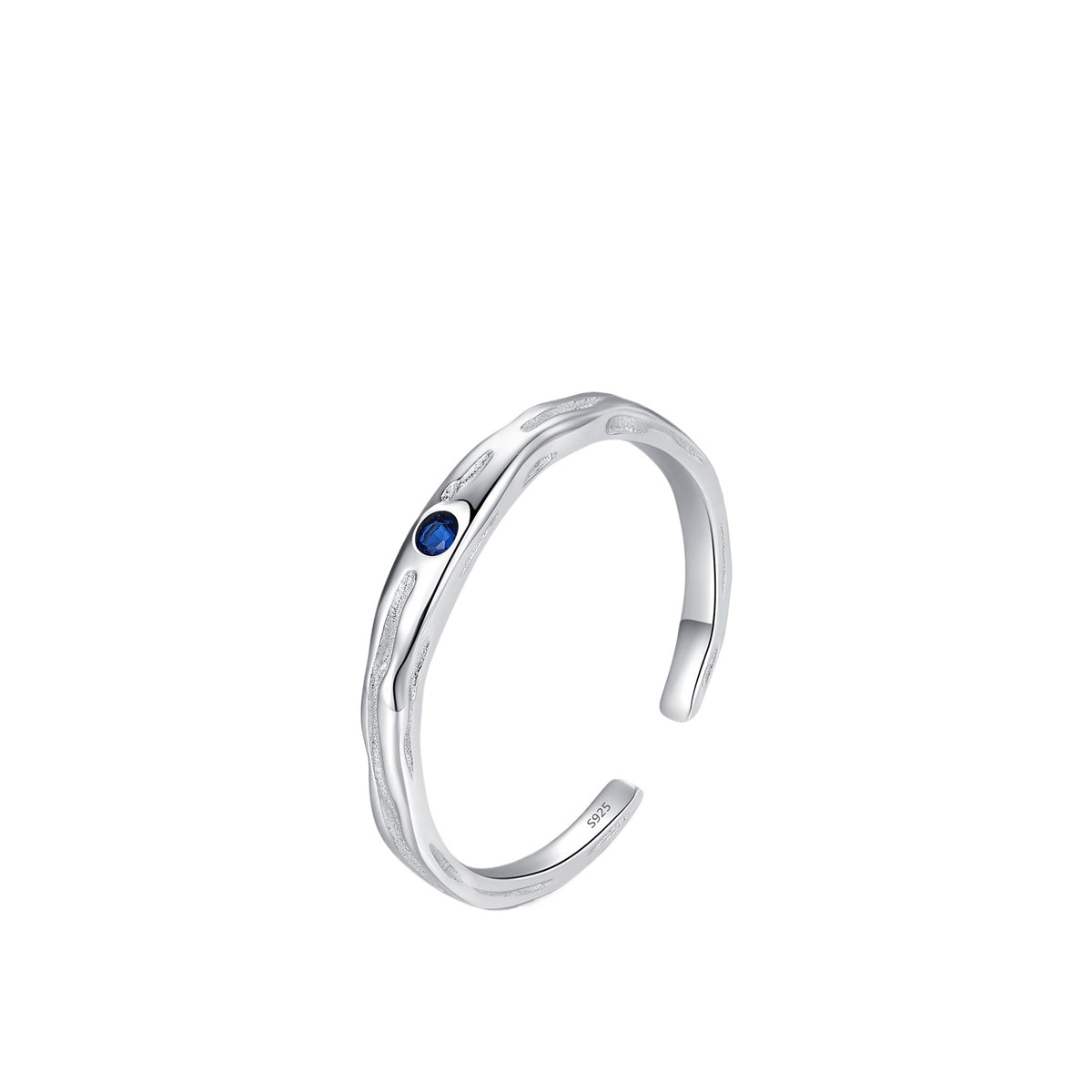 925 Sterling Silver Foil-Texture Ring