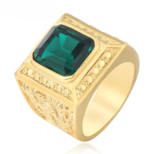 Dragon Stainless Steel Ring For Men And Women Chinese Style Zircon Domineering Bold Statement Planderful