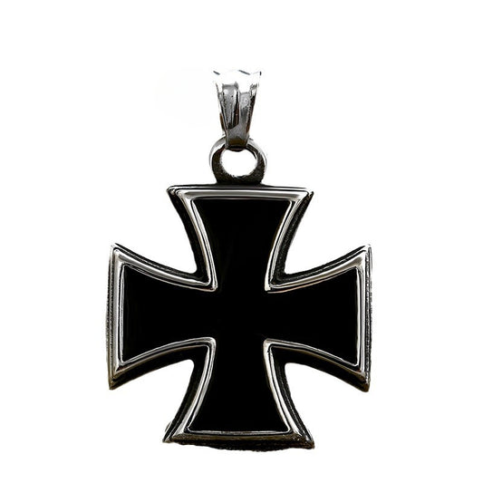 Retro Titanium Steel Cross Epoxy Pendant for Men - Wholesale European and American Stylish Jewelry