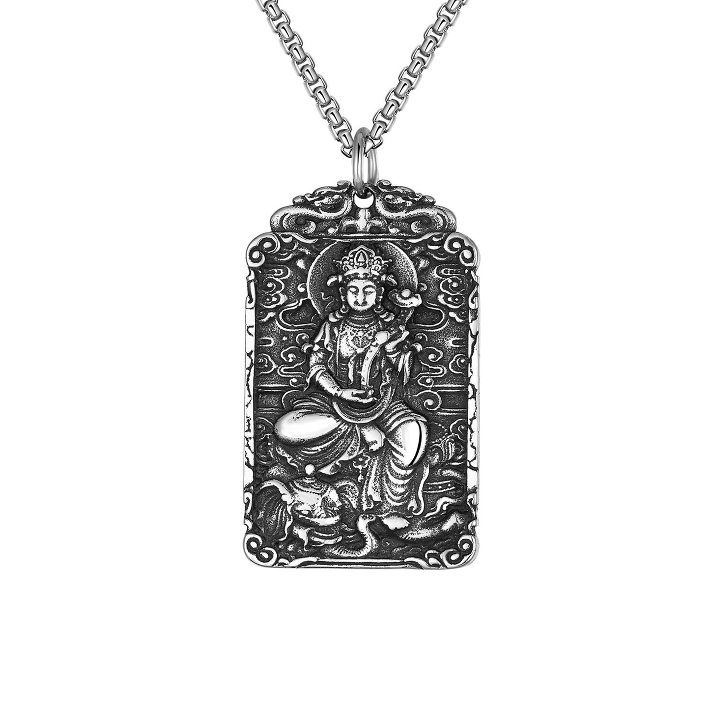 Steel Necklace - Elegant Buddha Bodhisattva Eight Gods