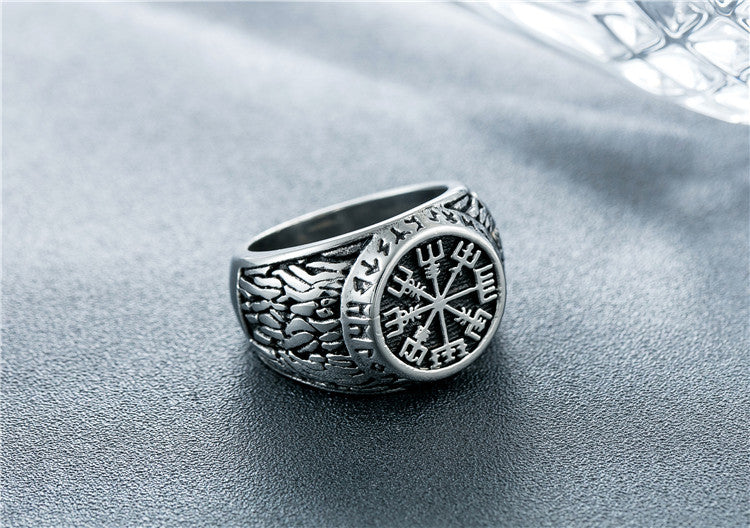 Titanium Steel Ring For Men And Women Unisex Vintage Viking Punk Protection Statement Planderful