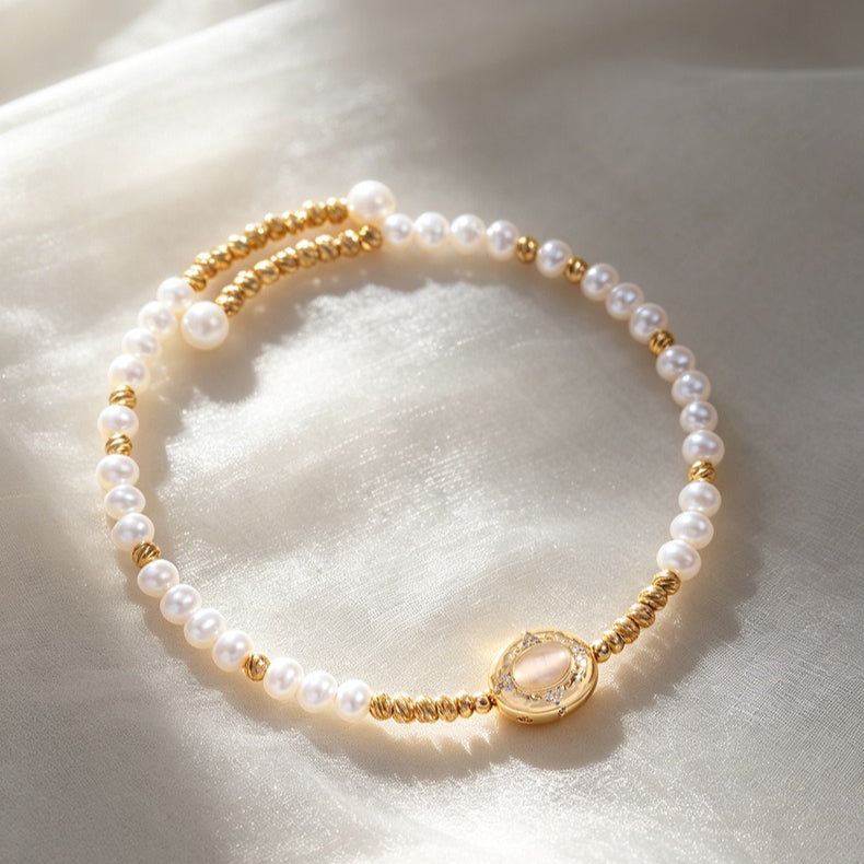 Freshwater Pearl Heart Bracelet