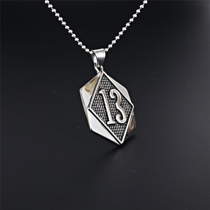 Titanium Steel Punk Rock Pendant Necklace for Men - Rhombus Design, Wholesale European and American Style