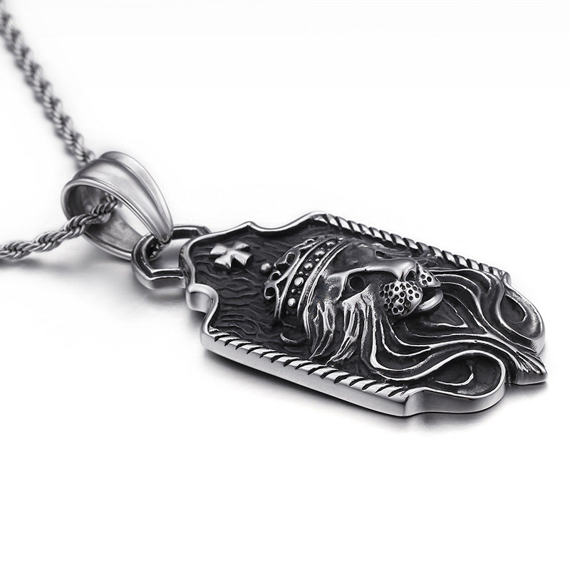 Lion Head Pendant in Stainless Steel, Men's Fashion Jewelry for Europe and America