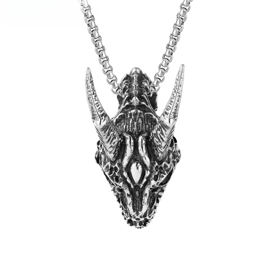 Ram Head Titanium Steel Pendant Necklace