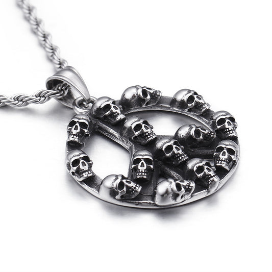 Skull Punk Titanium Steel Pendant for Men by Planderful Collection