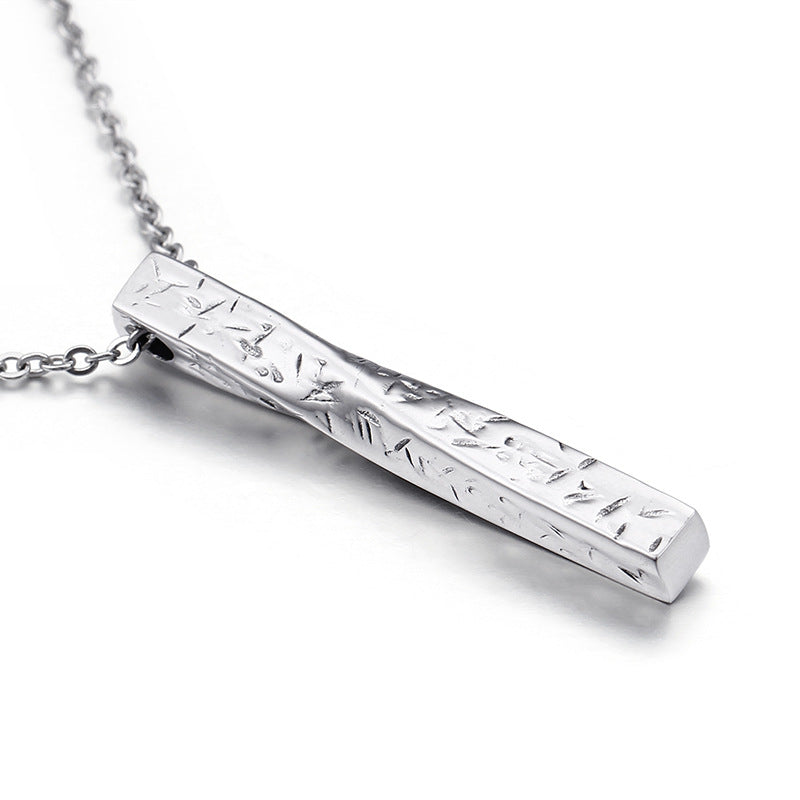 Urban Charm Stainless Steel Men's Pendant with Titanium Detail - Exclusive Cross-Border Jewelry