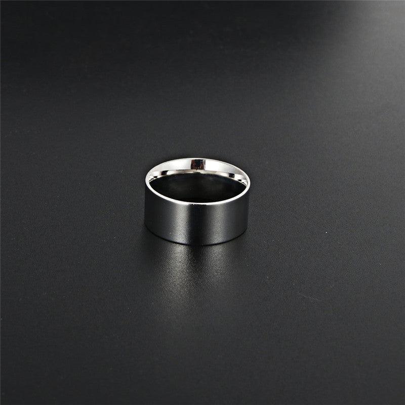 Titanium Steel Glossy Punk Rock Ring for Men - Direct from Manufacturer