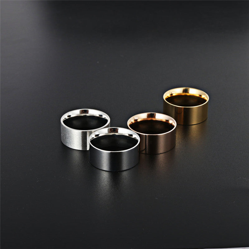 Titanium Steel Glossy Punk Rock Ring for Men - Direct from Manufacturer