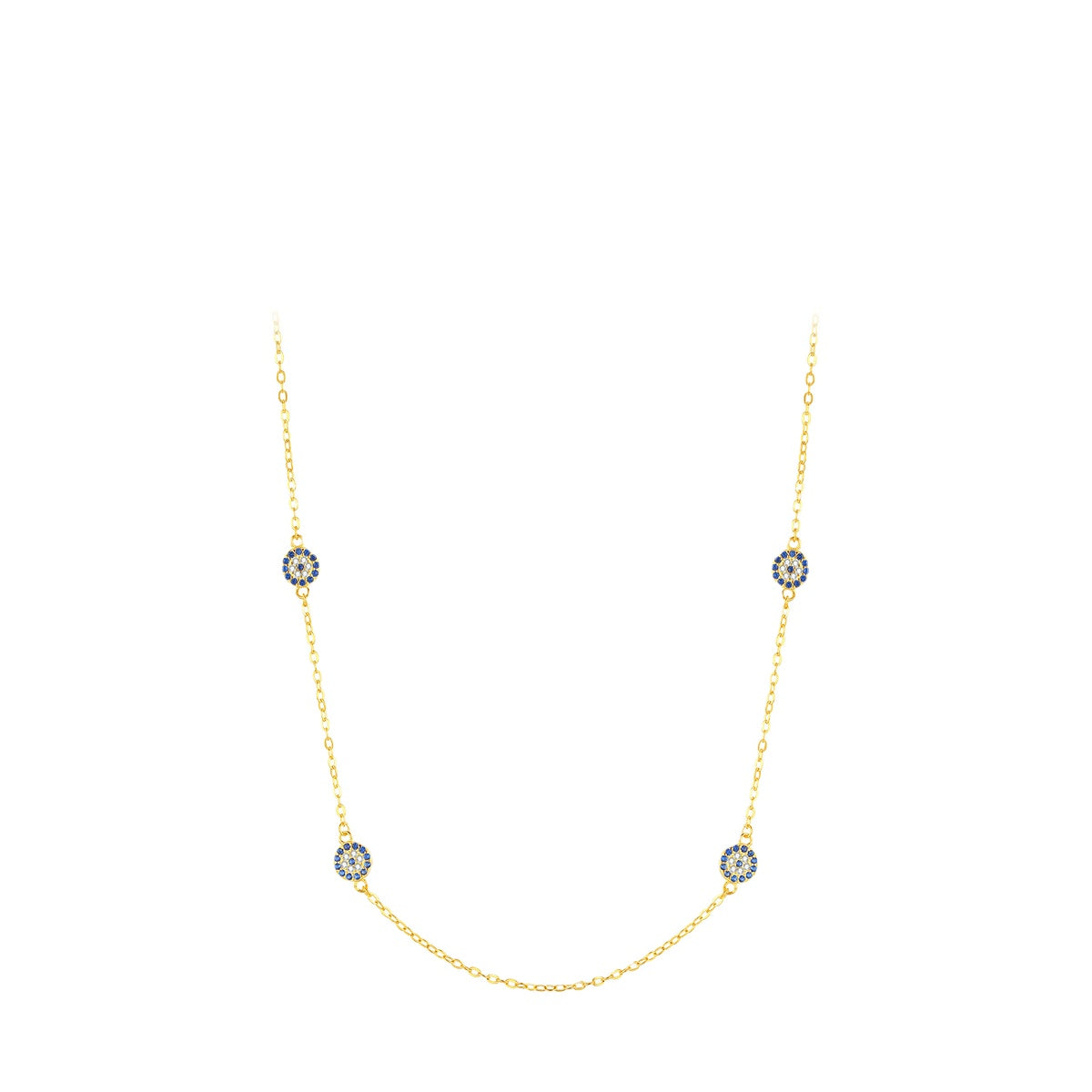 Niche Demon Eye Sterling Silver Necklace for Women - Elegant European Style Collarbone Chain