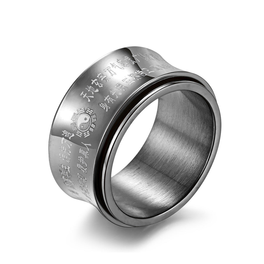 Golden Light Rotatable Ring – Stainless Steel Men's