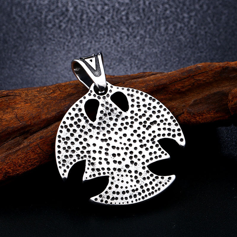 Titanium Steel Viking Symbol Pendant for Men - Wholesale Retro Jewelry