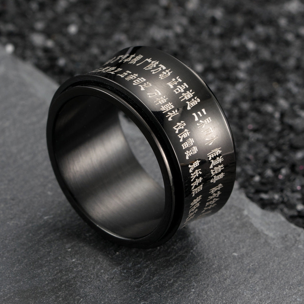 Golden Light Rotatable Ring – Stainless Steel Men's