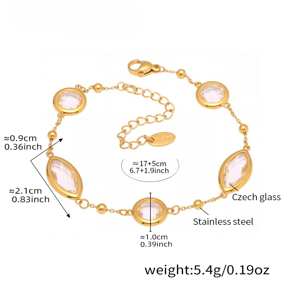 Planderful Dopamine Glass Ball Bracelet For Elegant Women