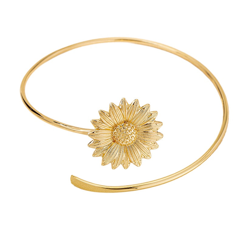 Planderful Vienna Verve Bracelet – Stylish Metal Sunflower Design
