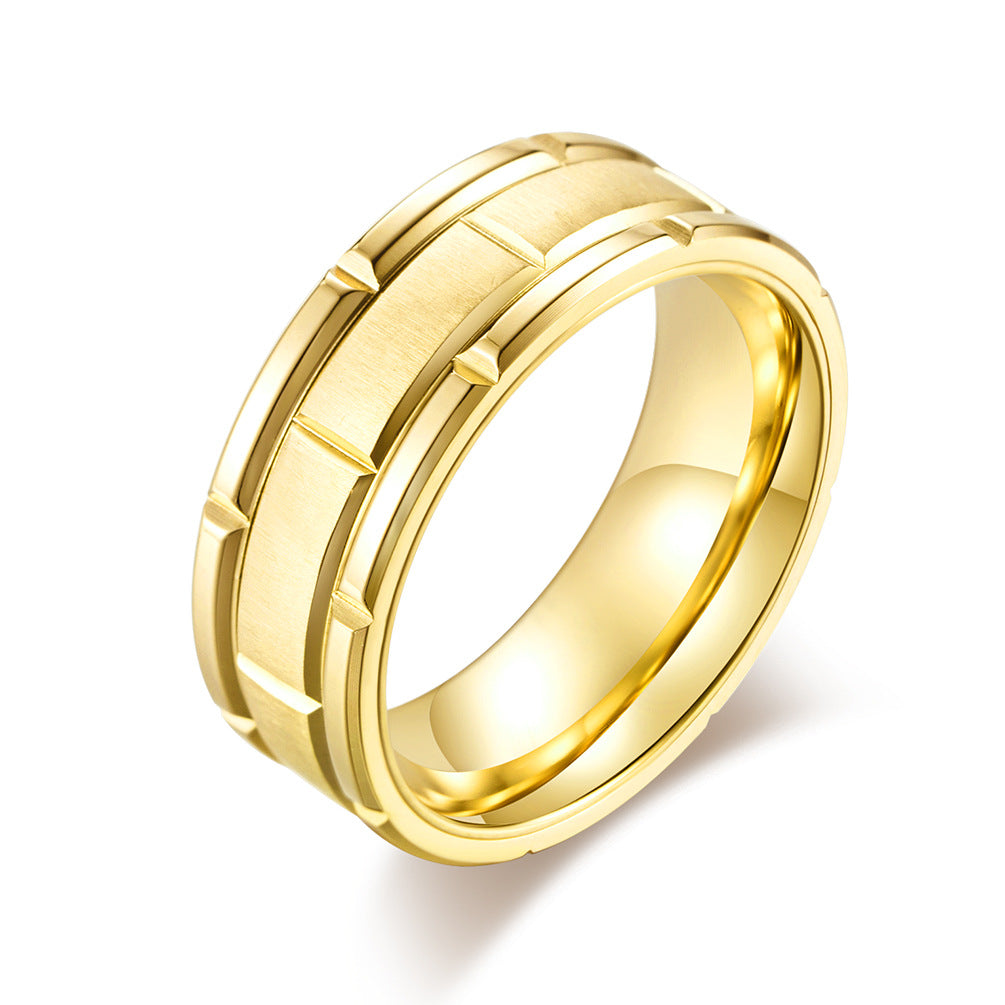 Planderful Titanium Steel Ring For Couples Brushed Finish Modern Hipster Wedding Band Size 7 To 12