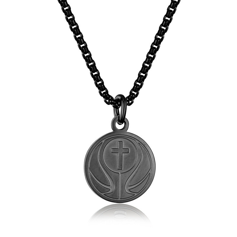 Amazon Baseball Cross Scripture Pendant for Men in Steel