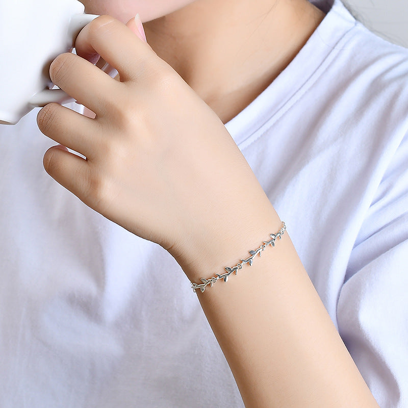 Fortune's Favor Sterling Silver Bracelet - Personalized Forest Series Gift for Best Friends