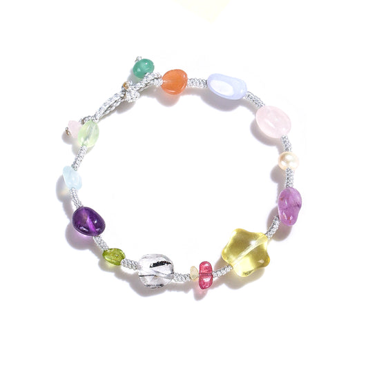 Planderful Fortune's Favor Bracelet – Hand-Woven Crystal Design